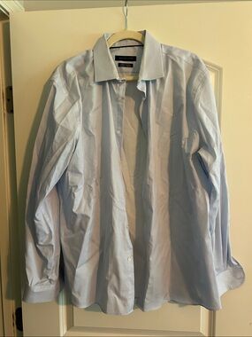 Tommy Hilfiger Pale Blue Men's Dress Shirt - Classic Spread Collar